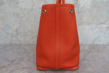 Load image into Gallery viewer, HERMES GARDEN PARTY PM Steeple Country leather Orange poppy T Engraving Tote bag 600040141
