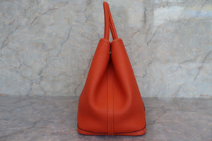 HERMES GARDEN PARTY PM Steeple Country leather Orange poppy T刻印 Tote bag 600040141