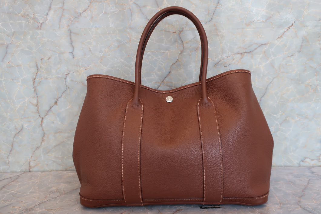 HERMES  GARDEN PARTY PM Negonda leather Brown Tote bag 700070145