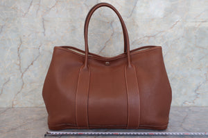 HERMES  GARDEN PARTY PM Negonda leather Brown Tote bag 700070145