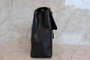 CHANEL/シャネル 中マトラッセシングルフラップチェーンショルダーバッグ ラムスキン ブラック/ゴールド金具 ショルダーバッグ 700070039
