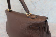 Load image into Gallery viewer, HERMES KELLY 35 Clemence leather Chocolat □L Engraving Shoulder bag 600050002
