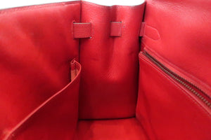 HERMES KELLY 32 Graine Couchevel leather Rouge vif 〇U刻印 Shoulder bag 600060195