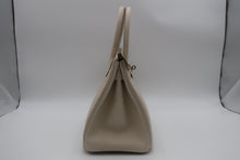 Load image into Gallery viewer, HERMES BIRKIN 30 Epsom leather Craie T Engraving Hand bag 800100002

