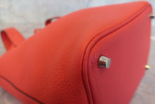 Load image into Gallery viewer, HERMES PICOTIN LOCK PM Clemence leather Rouge pivoine □R Engraving Hand bag 700110169
