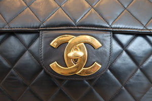 CHANEL/シャネル 中マトラッセシングルフラップチェーンショルダーバッグ ラムスキン ブラック/ゴールド金具 ショルダーバッグ 700070039