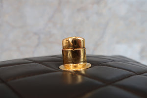 CHANEL/シャネル 中マトラッセシングルフラップチェーンショルダーバッグ ラムスキン ブラック/ゴールド金具 ショルダーバッグ 700070039