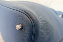 Load image into Gallery viewer, HERMES PICOTIN LOCK MM Clemence leather Blue thalassa X Engraving Hand bag 700120035
