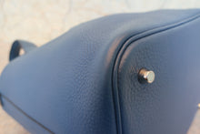 Load image into Gallery viewer, HERMES PICOTIN LOCK MM Clemence leather Blue thalassa X Engraving Hand bag 700120035
