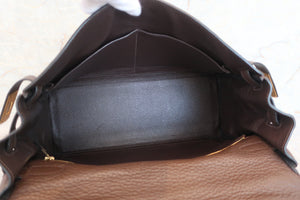 HERMES KELLY 35 Clemence leather Chocolat □L刻印 Shoulder bag 600050002