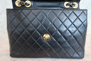 CHANEL/シャネル 中マトラッセシングルフラップチェーンショルダーバッグ ラムスキン ブラック/ゴールド金具 ショルダーバッグ 700070039