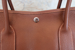 HERMES  GARDEN PARTY PM Negonda leather Brown Tote bag 700070145