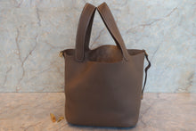 Load image into Gallery viewer, HERMES PICOTIN LOCK MM Clemence leather Etoupe gray Y Engraving Hand bag 700120034
