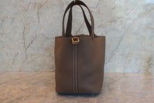 Load image into Gallery viewer, HERMES PICOTIN LOCK MM Clemence leather Etoupe gray Y Engraving Hand bag 700120034
