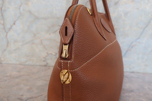 HERMES／BOLIDE 31 Clemence leather Gold □O Engraving Hand bag 700090120