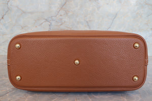 HERMES／BOLIDE 31 Clemence leather Gold □O Engraving Hand bag 700090120