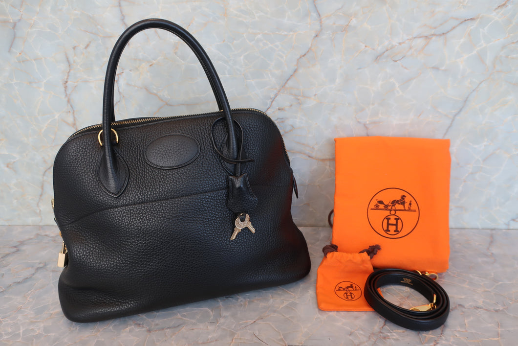 HERMES／BOLIDE 31 Clemence leather Black □J刻印 Shoulder bag 700100145
