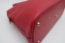 Load image into Gallery viewer, HERMES BOLIDE 35 Clemence leather Rouge vif ○Y Engraving Shoulder bag 800090246
