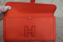 画像をギャラリービューアに読み込む, HERMES／エルメス ジジェエラン ヴォースイフト オレンジポピー A刻印 クラッチバッグ 700120236
