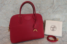 Load image into Gallery viewer, HERMES BOLIDE 35 Fjord leather Rouge vif □G Engraving Shoulder bag 600080147
