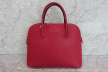 将图片加载到图库查看器，HERMES BOLIDE 35 Fjord leather Rouge vif □G刻印 Shoulder bag 600080147
