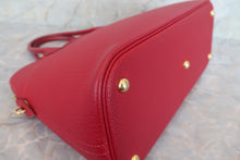 Load image into Gallery viewer, HERMES BOLIDE 35 Fjord leather Rouge vif □G Engraving Shoulder bag 600080147
