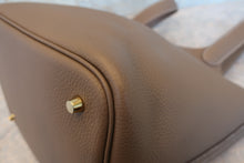 Load image into Gallery viewer, HERMES PICOTIN LOCK MM Clemence leather Etoupe gray Y Engraving Hand bag 700120034

