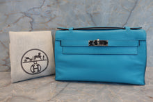 画像をギャラリービューアに読み込む, HERMES／エルメス ポシェットケリー ヴォースイフト ターコイズ □P刻印 ハンドバッグ 700070019
