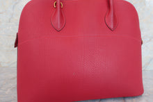 将图片加载到图库查看器，HERMES BOLIDE 35 Fjord leather Rouge vif □G刻印 Shoulder bag 600080147
