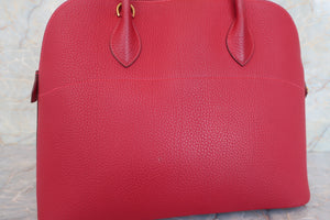 HERMES BOLIDE 35 Fjord leather Rouge vif □G刻印 Shoulder bag 600080147