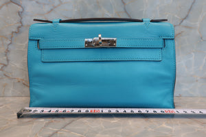 HERMES／エルメス ポシェットケリー ヴォースイフト ターコイズ □P刻印 ハンドバッグ 700070019