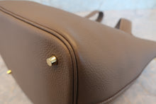 Load image into Gallery viewer, HERMES PICOTIN LOCK MM Clemence leather Etoupe gray Y Engraving Hand bag 700120034
