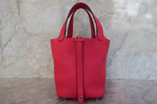 将图片加载到图库查看器，HERMES PICOTIN LOCK PM Clemence leather Rose extreme A刻印 Hand bag 700090133
