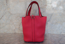 将图片加载到图库查看器，HERMES PICOTIN LOCK PM Clemence leather Rose extreme A刻印 Hand bag 700090133

