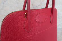 Load image into Gallery viewer, HERMES BOLIDE 35 Fjord leather Rouge vif □G Engraving Shoulder bag 600080147
