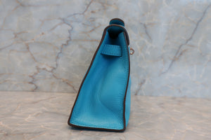 HERMES／エルメス ポシェットケリー ヴォースイフト ターコイズ □P刻印 ハンドバッグ 700070019