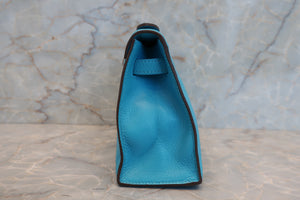HERMES／エルメス ポシェットケリー ヴォースイフト ターコイズ □P刻印 ハンドバッグ 700070019
