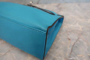 HERMES／エルメス ポシェットケリー ヴォースイフト ターコイズ □P刻印 ハンドバッグ 700070019
