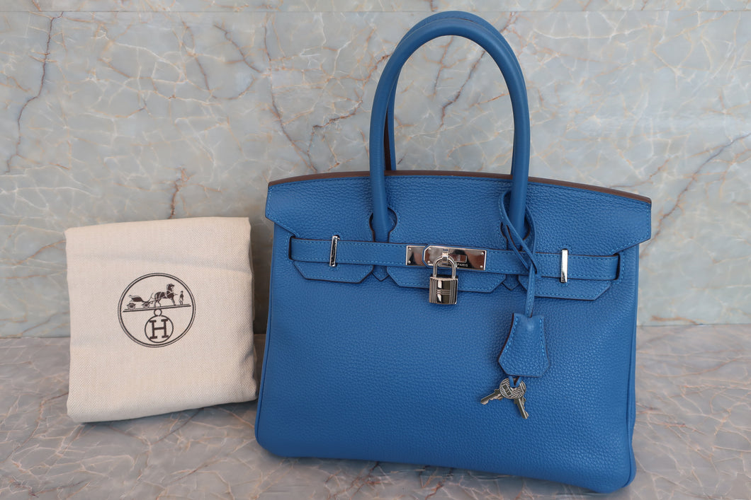 HERMES BIRKIN 30 Togo leather Mykonos □O刻印 Hand bag 600080186