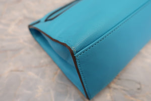 HERMES／エルメス ポシェットケリー ヴォースイフト ターコイズ □P刻印 ハンドバッグ 700070019