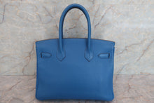 将图片加载到图库查看器，HERMES BIRKIN 30 Togo leather Mykonos □O刻印 Hand bag 600080186
