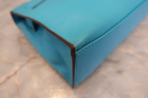 HERMES／エルメス ポシェットケリー ヴォースイフト ターコイズ □P刻印 ハンドバッグ 700070019