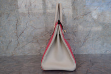 将图片加载到图库查看器，HERMES BIRKIN 30 Personal order Epsom leather Rose azalee/Craie/Matte gold hardware A刻印 Hand bag 700100192
