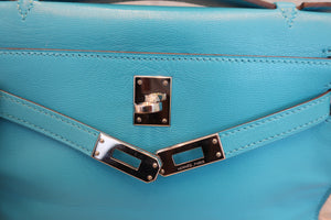 HERMES／エルメス ポシェットケリー ヴォースイフト ターコイズ □P刻印 ハンドバッグ 700070019