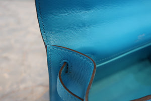 HERMES／エルメス ポシェットケリー ヴォースイフト ターコイズ □P刻印 ハンドバッグ 700070019