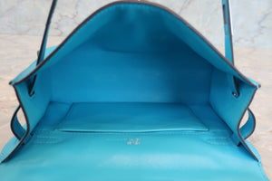 HERMES／エルメス ポシェットケリー ヴォースイフト ターコイズ □P刻印 ハンドバッグ 700070019