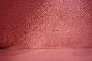 HERMES／エルメス ベアンスフレ ヴォーエプソン ローズコンフェッティ T刻印 財布 700060153