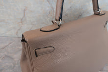 将图片加载到图库查看器，HERMES KELLY 35 Clemence leather Gris tourterelle □N刻印 Shoulder bag 600080134
