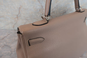 HERMES KELLY 35 Clemence leather Gris tourterelle □N刻印 Shoulder bag 600080134