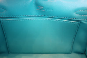 HERMES／エルメス ポシェットケリー ヴォースイフト ターコイズ □P刻印 ハンドバッグ 700070019